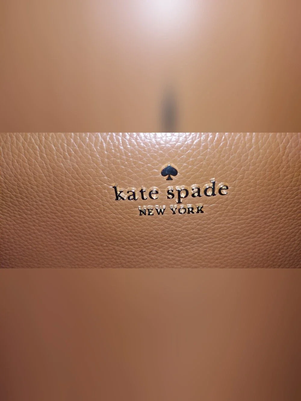 Kate Spade Tan Leather Laptop Tote Bag